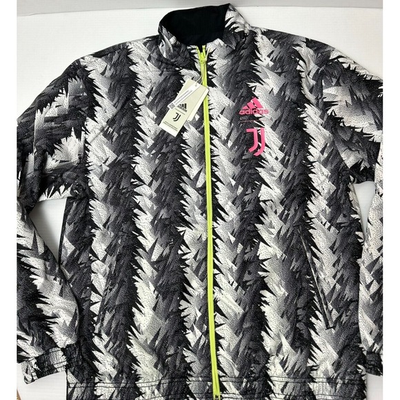 Adidas Juventus Reversible Anthem Black/White Jacket Mens Size Medium HS9808